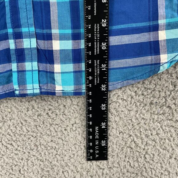 Club Room Shirt Men XL Blue Plaid Long Sleeve Button Down NWT - Picture 5 of 10